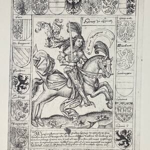 Strassburg Chronicle, Duke Maximilian, Drawing Print, Classic Art~ 240623-WH 595